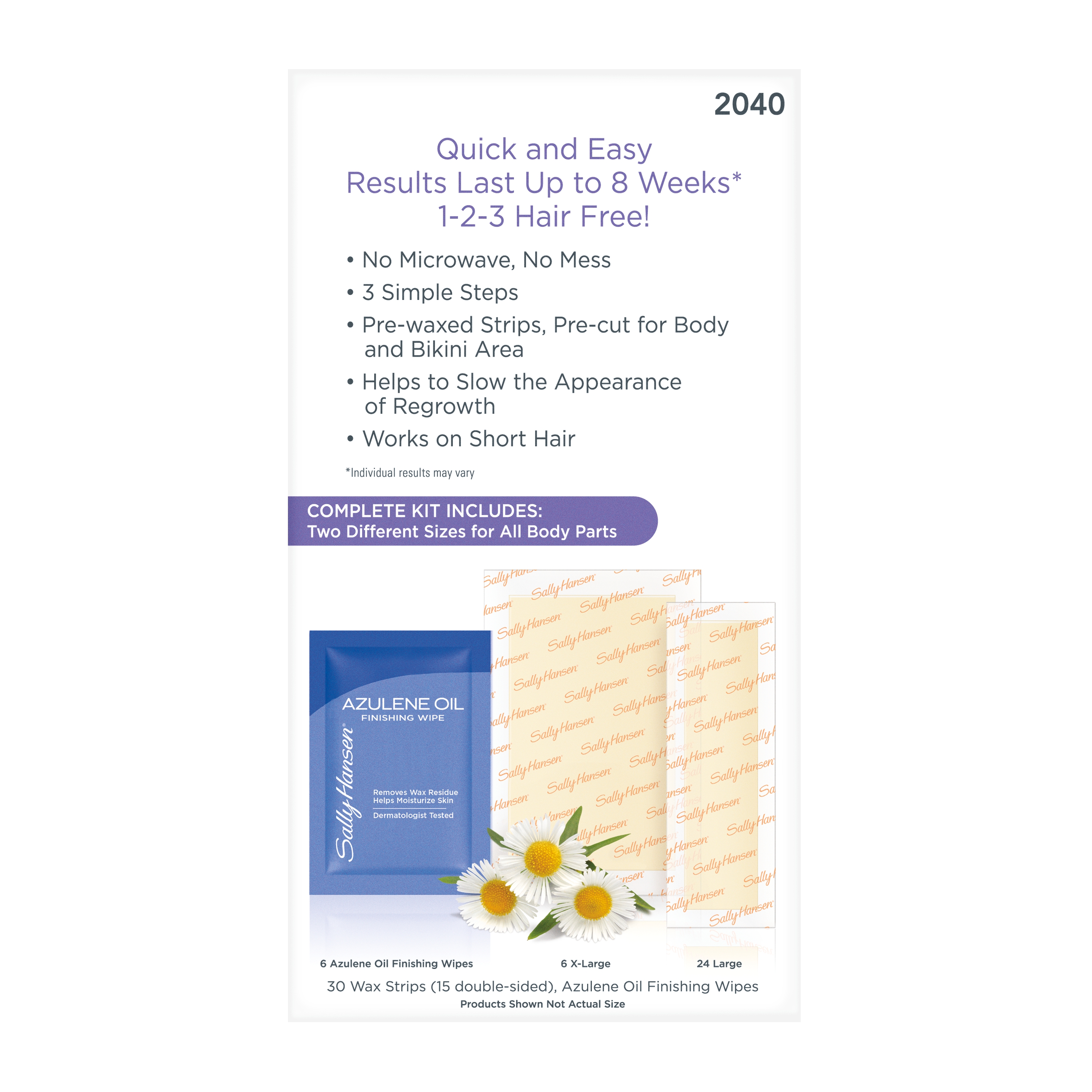 Sally Hansen Hair Removal Wax Strips, 30 Ct - image 2 of 5