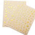 thumbnail image 1 of facefd 1 Sheet 3D Nail Art Stickers Moon Star Nail studs Decals Metallic Studs Geometry Manicure DIY Decoration Tool, 1 of 9