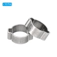 thumbnail image 3 of Uxcell 10 Pack 13-15mm Double Ear Hose Clamp, 304 Stainless Steel O Clip Crimp Rings, 3 of 7