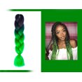 thumbnail image 5 of 1 Pcs Perruques Synthétiques Noires pour Femmes, Tresse Ombrée Jumbo Torsadée, Tressage, Style Fête, Extensions de Cheveux 24 Pouces (Noir-Rouge), 5 of 5