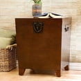 thumbnail image 4 of SEI Furniture Wood Espresso Square Pyramid Trunk End Table, 4 of 7