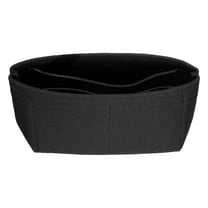 Uxcell Purse Organizer Insert, Small Felt Handbag Organizer Mini Bag Storage & Finishing Inner Bag Liner for Chic Backpack Tote Shoulder Bags, Black