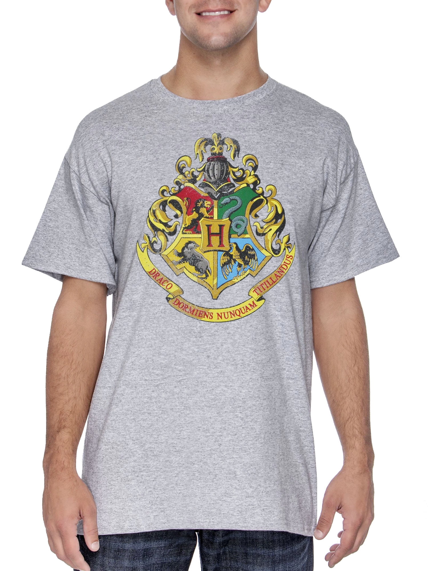 Harry Potter Mens Harry Potter Hogwarts Crest T Shirt Short Sleeve