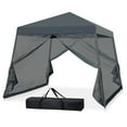 thumbnail image 2 of INTER HUT 10x10 Pop up Canopy Tent with Mesh Netting, Slant Leg Instant Screened House Gazebo, Gray, 2 of 7