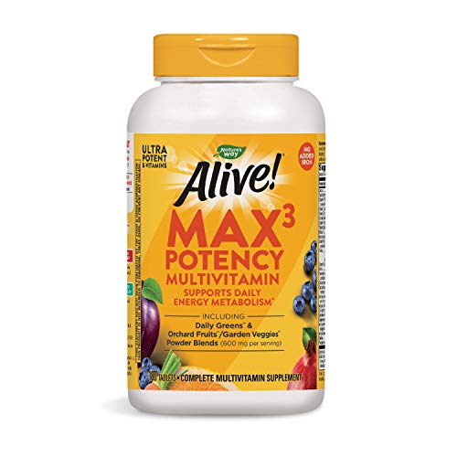 Nature's Way Alive! Max3 Potency Multivitamin, High Potency BVitamins