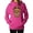 Pink, variant on TeeStars Women's - Sugar Skull Diamond Hoodie Small Pink