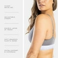 thumbnail image 3 of Fishers Finery Women's Lightweight Pull Over Bralette with Adjustable Straps - Lightly Lined Low Impact Yoga Bra with Full Coverage and Support (Multi, XS, 3PK), 3 of 5