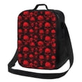 thumbnail image 1 of Fotbe Red Skulls Lonchera Bolsa de Almuerzo para Hombres y Mujeres, Lonchera de Gran Capacidad, Bolsa de Almuerzo Reutilizable, Bolsa Térmica Aislante, 1 of 7