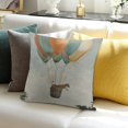 thumbnail image 3 of FCXZI Square Cushion Cover Balloons Home Decor Throw Pillows for Sofa Couch - 100% Linen, Set of 1, 3 Sizes 24x24in, 3 of 5