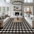 thumbnail image 5 of Buffalo Plaid Area Rug 5x8 Washable Rug Non Slip Farmhouse Black White Checkered Vintage Large Area Rug Soft Stainresistant Indoor Floor Carpet for Living Room Bedroom Home Office Dining Room Nursery, 5 of 9