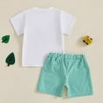 thumbnail image 5 of Baby Boy Outfits Toddler Boys Clothes Sets Kids Summer Cotton Letter Prints Short Sleeve Casual 3 6 12 18 24 Months 3T T Shirts and Shorts T-Shirt & Set 2PCS, 5 of 7