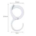 thumbnail image 2 of Multi-Purpose Hanging Hooks 4/6/10 Packs Moveable Cross Bar Hook Clips for Household Wardrobe Kitchen(6pcs), 2 of 10