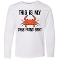 thumbnail image 3 of Inktastic This is my Crab Eating Shirt Long Sleeve Youth T-Shirt, 3 of 5