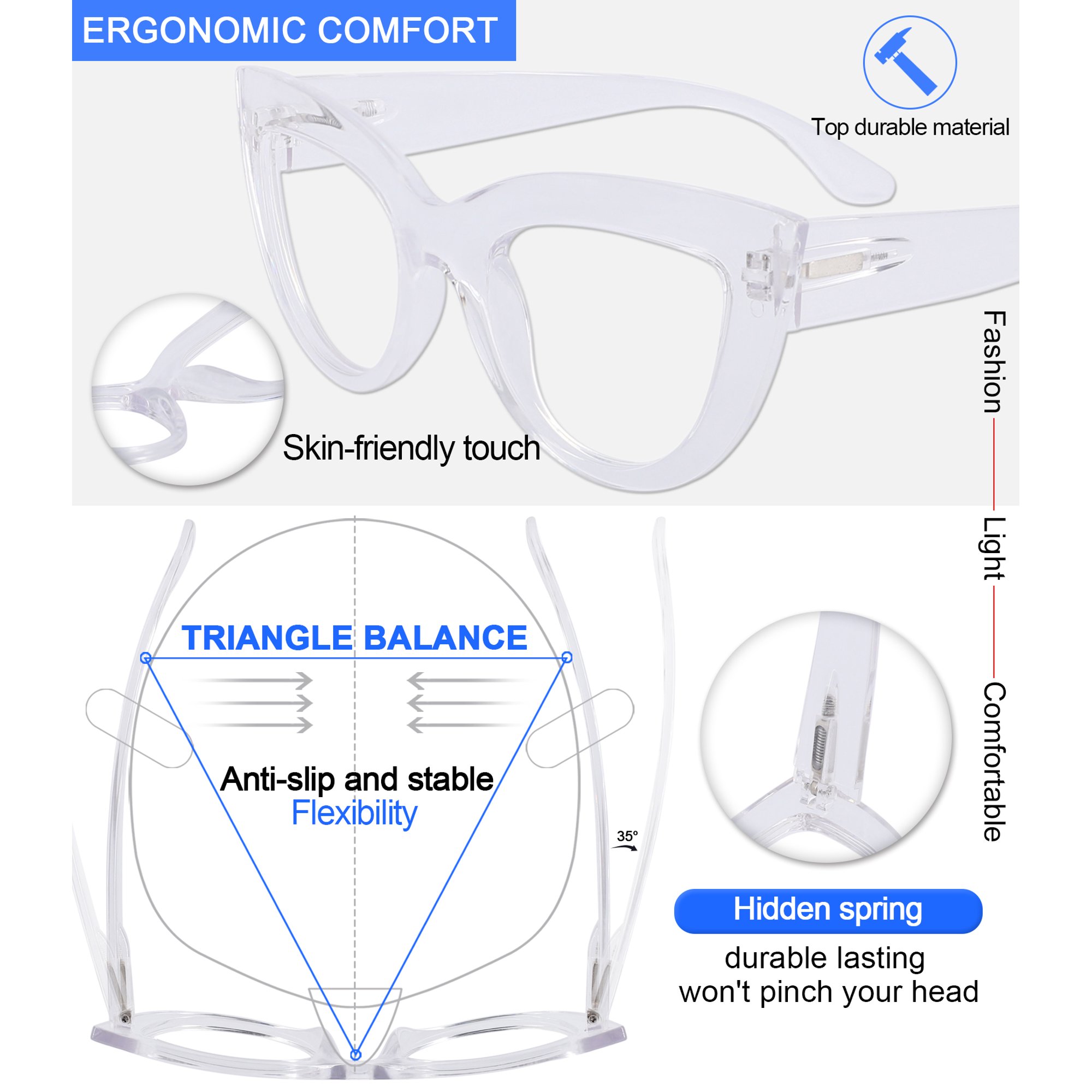 Unisex Large Oversize Retro Square Reading Glasses – +1.0 To +4.0 – Geek Chic Eyewear