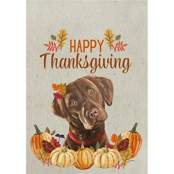 Labrador Chocolate - HHS Best of Breed Thanksgiving House Flag