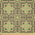 thumbnail image 2 of Ambesonne Art Deco Fabric by the Yard Microfiber, Square and Rectangle Motif, 10 Yards, Pale Camel Mauve Taupe, 2 of 2