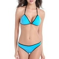 thumbnail image 4 of ENJOYW Ensemble de Maillot de Bain 2 Pcs/Ensemble Couleur Contrastée Séchage Rapide Classique Été Bikini pour Polyester, 4 of 7