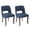 Blue, variant on GZXS Set of 2 Hollow-Back Dining Chairs, Fabric Upholstered Kitchen Side Chairs with Curved Solid Wood Legs and Copper Nail Trim Accent, for Dining Area or Living Space, Blue