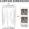 thumbnail image 6 of Easy-Going Floral Printed Blackout Curtain 108 Inch Length Grommet Thermal Insulated Room Darkening Window Curtain for Bedroom, Living Room, Kids Room (Set of 2 Panels, Gray), 6 of 7