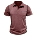 thumbnail image 5 of Ashirexll Mens T-shirts, Big and Tall Shirts for Men, Casual and Formal Shirts Turndown Collar Buttons Short Sleeve T-shirts, 5 of 7