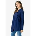 thumbnail image 3 of Roaman's Women's Plus Size Handkerchief Hem Pointelle Cardigan Sweater, 3 of 3