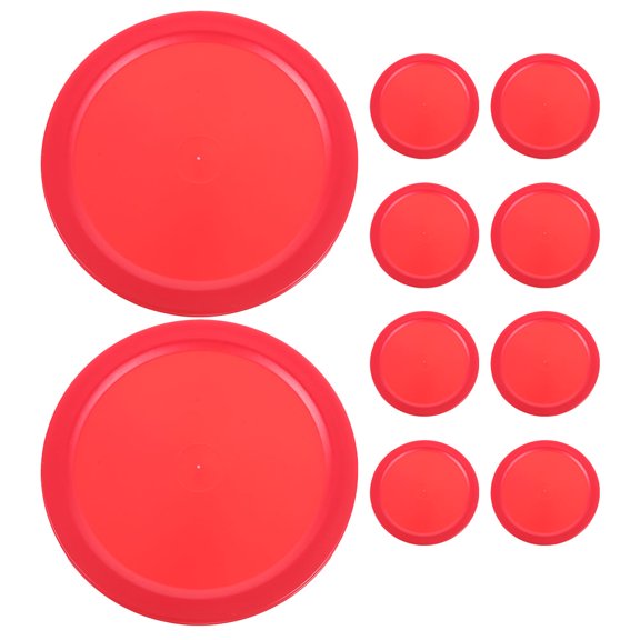 Hockey Accessories Air Hockey Pucks Replace Hockey Plastic Red 6.50X6.50X0.40CM 10 Pcs