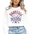 thumbnail image 5 of Baseball Mama Sweatshirt for Women  Vintage Game Day Baseball Mom Pullover White Sweatshirt Adult Large, 5 of 7