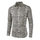 thumbnail image 1 of CAMISA DE ALGODÓN DE MANGA LARGA CON BOTONES DE LEOPARDO VINTAGE PARA HOMBRE XL MARRÓN, 1 of 7