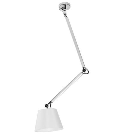 Dainolite 1 Light Adjustable Arm Fixture, Silver Finish