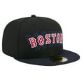 thumbnail image 3 of Men's New Era Black Boston Red Sox Shadow Stitch 59FIFTY Fitted Hat, 3 of 6
