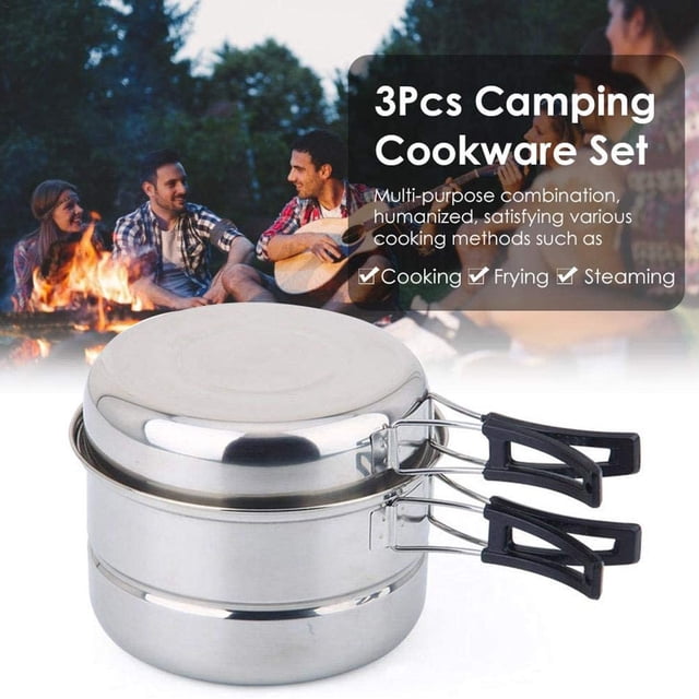 Juego De Utensilios De Cocina Para Acampar, Olla Plegable Para Equipo De Cocina Con Para Picnic