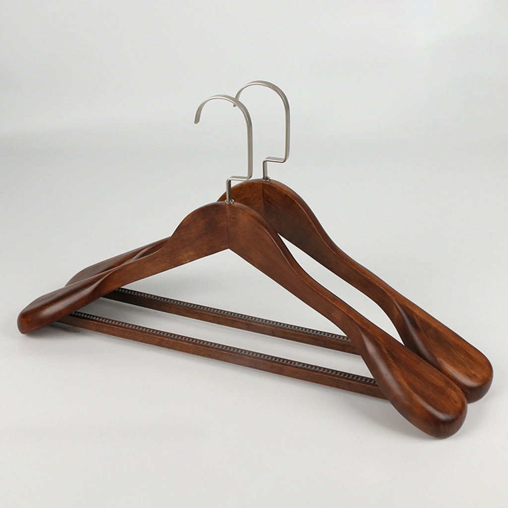 Wooden Hangers Wide Shoulder Solid Wood Suit Hanger Coat Hanger Large TPAG74215