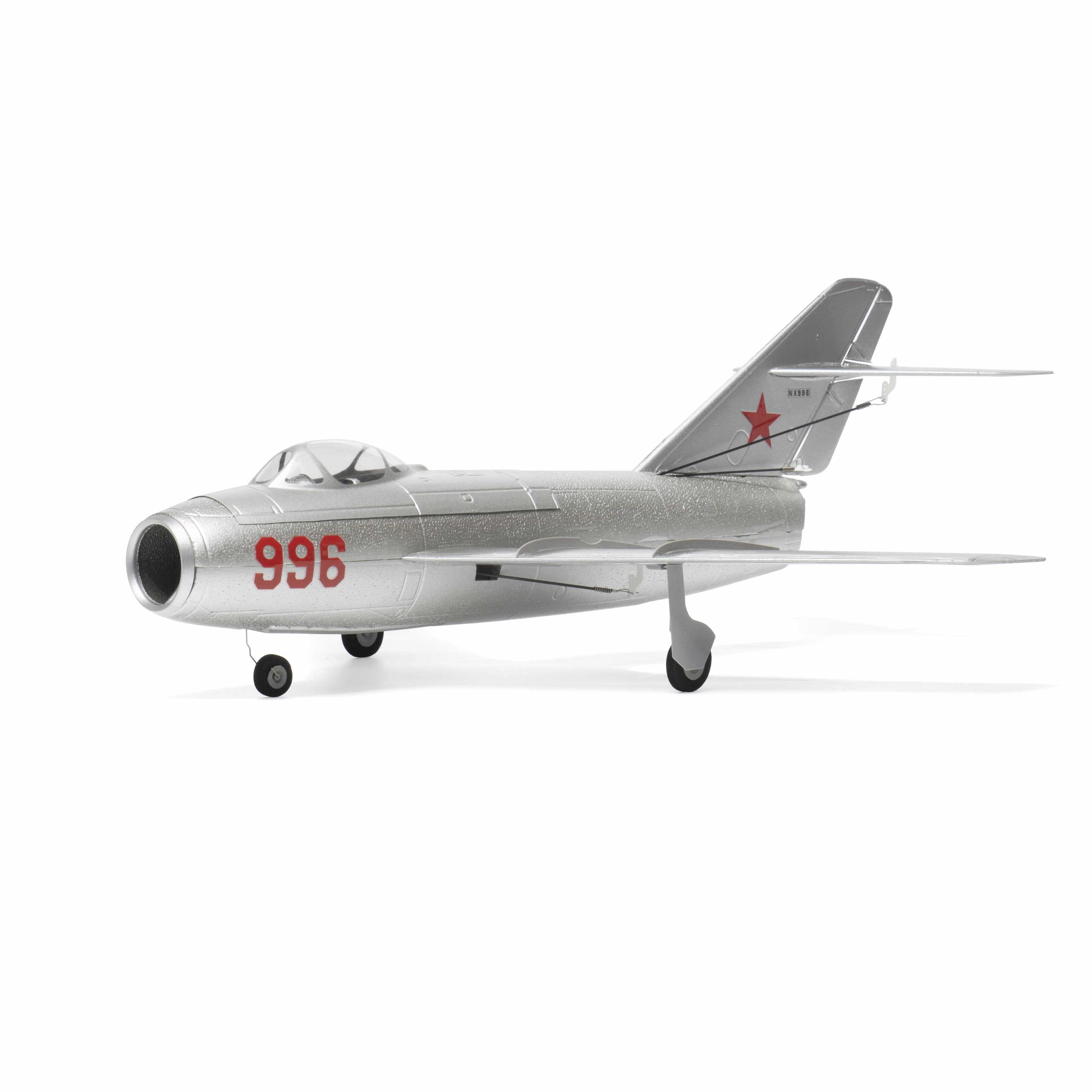 MinimumRC MiG-15 RC Plane, 30mm 4CH Brushless Motor Ducted Fan Jet RC Aircraft with 2S Gyro Stabilized for Hobbyists
