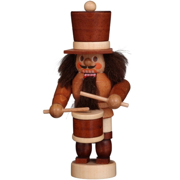 Alexander Taron 4.25" Brown, Red, and Black Drummer Christmas Nutcracker