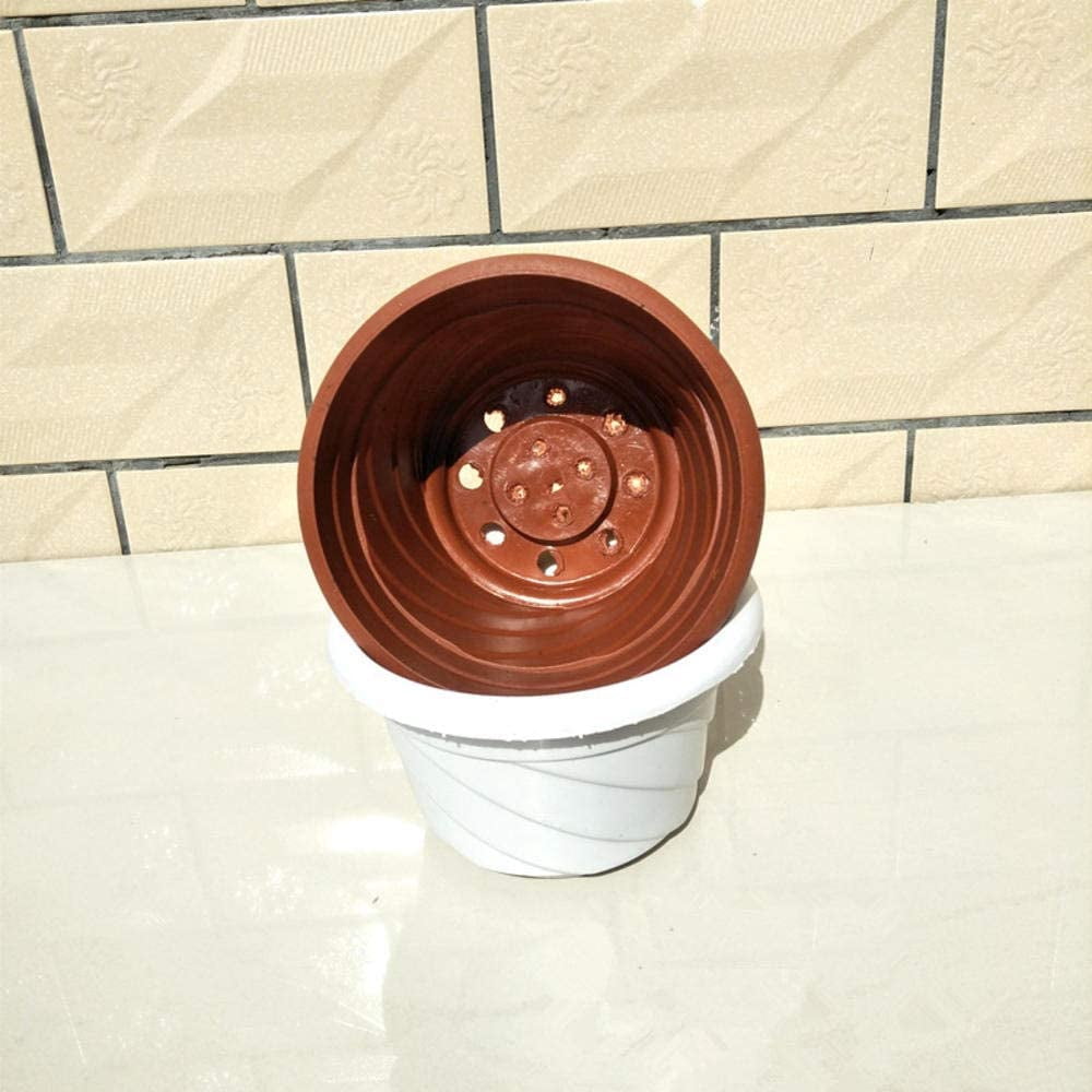 SurVank 413” Round Hanging Planters with Triple-Chain Hanger, Drainage Holes (4 Count)