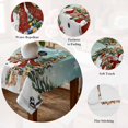 thumbnail image 5 of Teal Christmas Snowman Table Cloth Waterproof Tablecloths, Xmas Tree Snowflake Botanical Tablecloth Dining Table Cover for Kitchen Party Tabletop Outdoor, Rectangle Tablecloth 60x120 Inch, 5 of 9