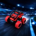 thumbnail image 2 of Double Sided Remote Control Stunt Car, 360°Rotating Flip RC Vehicle with Bright LED Lights, Rechargeable Off Road Toy Car, Kids Birthday Gifts, All Terrain Stunt Toys for Indoor Outdoor Play, 2 of 7