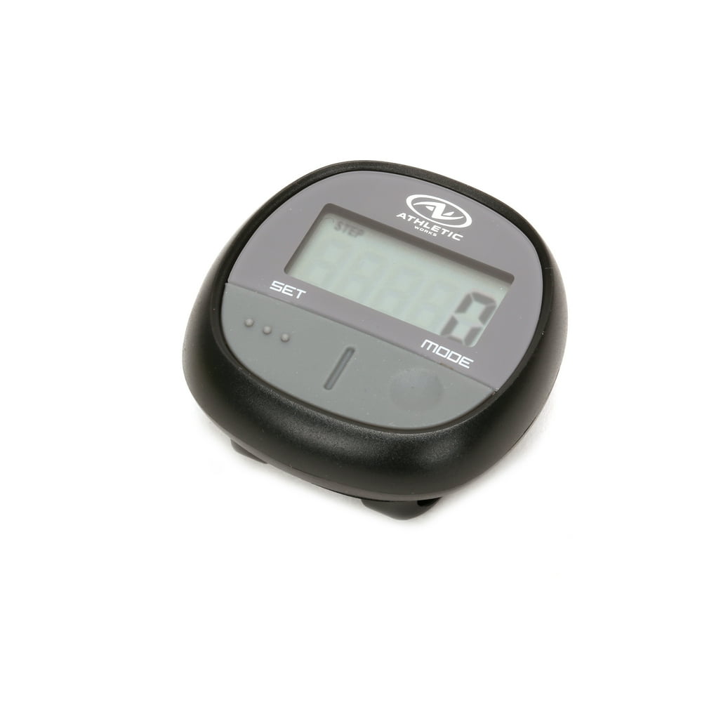Athletic Works Step & Distance Pedometer, Black