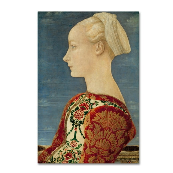 Antonio Del Pollaiuolo 'Portrait Of A Young Lady' Canvas Art