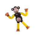 thumbnail image 1 of Stretchy Suction Cup Monkey Toy Versatile Shape Shifting Tube Glow In The Dark Stress Reliever & Unique Decompression Gadget, 1 of 7