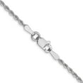 thumbnail image 3 of 14K White Gold Rope Chain Styles Necklace 1.3 mm Diamond-Cut 16 inch, 3 of 4