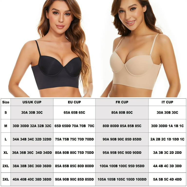 Zlmnp Low Back Bras for Women-Seamless Underwire Invisible Deep V Sexy  Backless Bras-Backless Bra with Convertible Straps : : Clothing,  Shoes