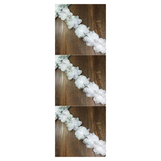 Monstrate Flor Perlas Encaje Borde Pasamanería Boda Chifón Cinta Aplique Bricolaje Costura Type1 NO1