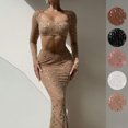 thumbnail image 2 of Traje de vestir con falda de sirena con top de diamantes de imitación sexy para mujer popular, 2 of 6