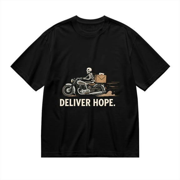 T Shirt for Men, Deliver Hope, Skull Motorcycle Print1, Vintage Graphic Tees Men, 23931457,S