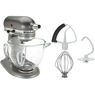KitchenAid 5-Quart Tilt Head Grey Stand Mixer With Flex Edge
