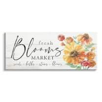 Stupell Industries Fresh Blooms Market Seeds Bulbs Stems Flower Illustration,30 x 13, Design by Courtney Morgenstern