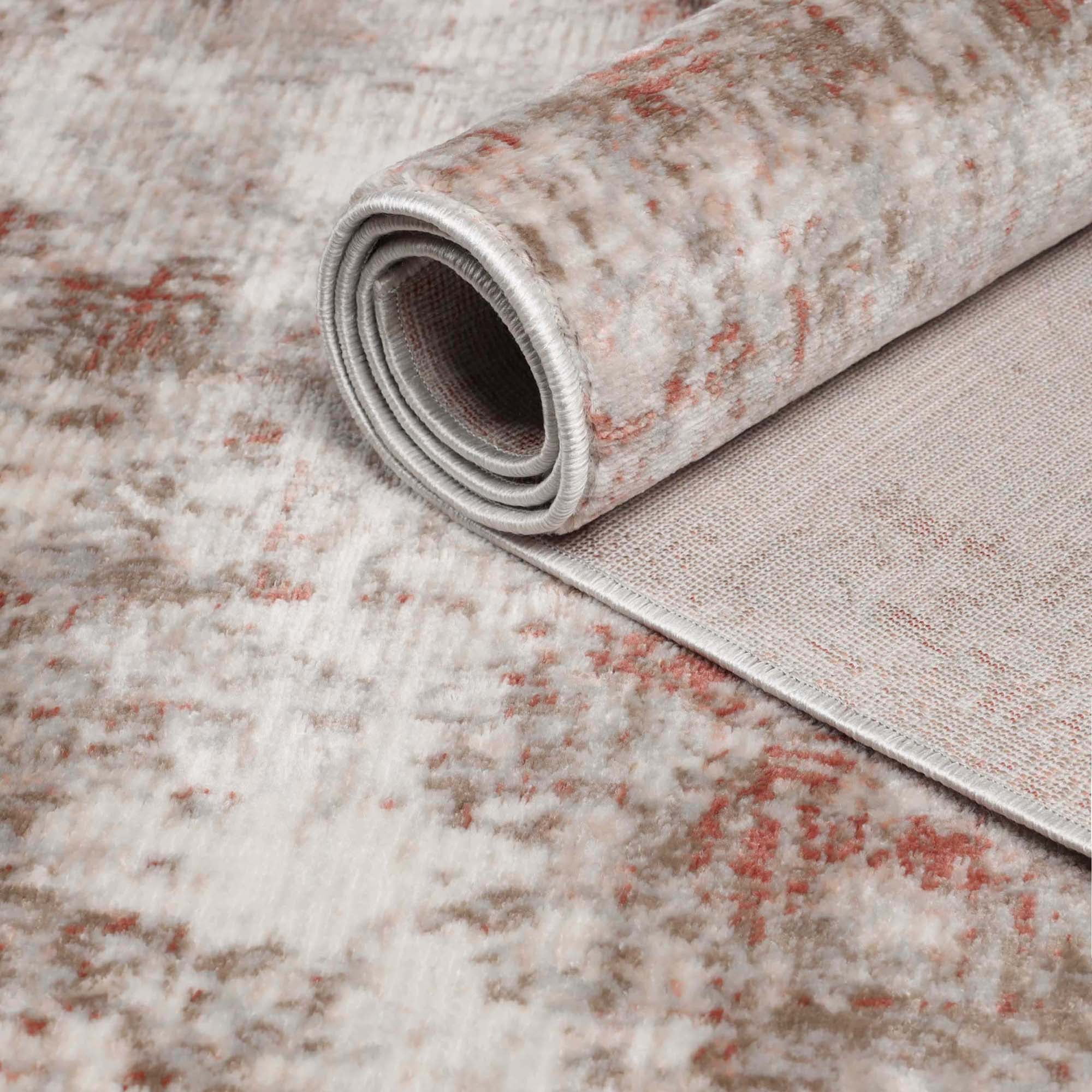 Superior Euphemia Distressed Modern Indoor Area Rug, 7' 6" x 9' 6", Rust
