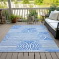 thumbnail image 6 of Addison Rugs Chantille Indoor/Outdoor Contemporary Art Deco Blue Washable Rectangle Rug, 3' x 5', 6 of 6