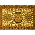 thumbnail image 1 of Ahgly Company Machine Washable Indoor Rectangle Persian Yellow Traditional Area Rugs, 5' x 7', 1 of 4